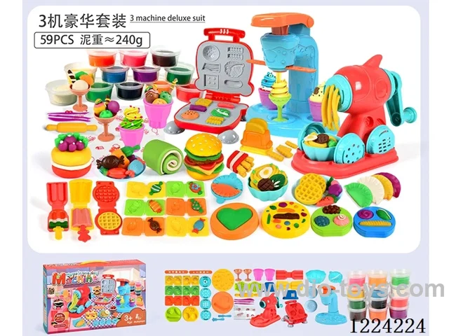 3-in-1 Set/Ice Cream Maker+Noodle Maker+Burger Maker/(59pcs)