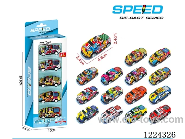 Pull Back Tin Cars 5PCS