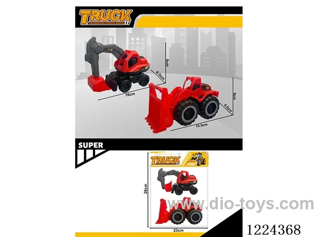free wheel engineering vehicles 2PCS