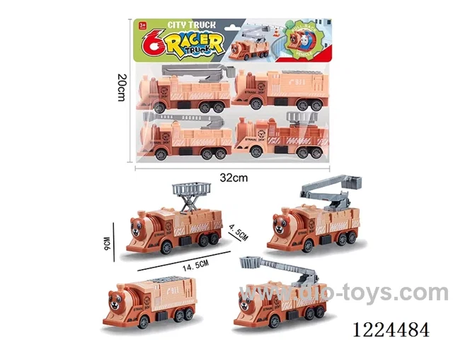 pull back bear fire truck