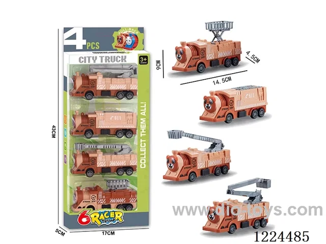 pull back bear fire truck