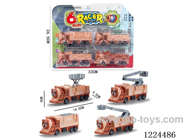 pull back bear fire truck