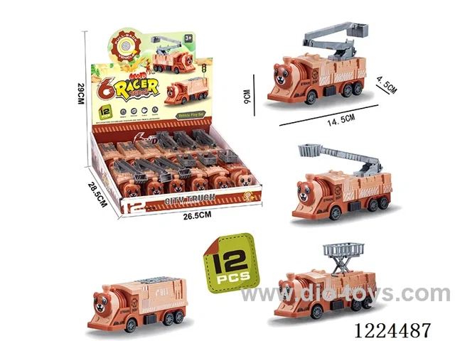pull back bear fire truck