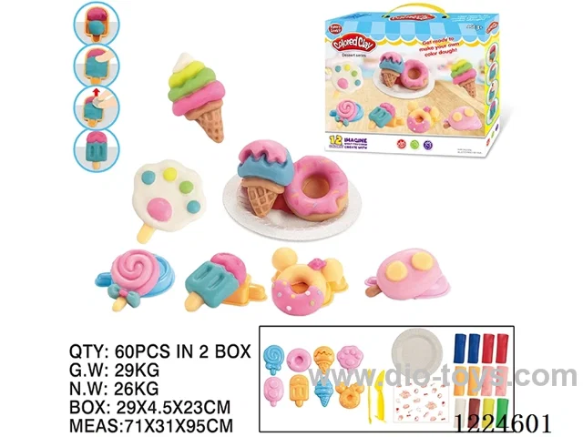 Colorful clay toys