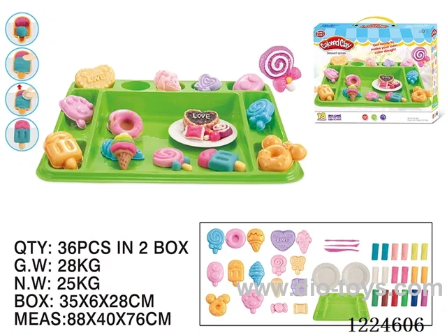 Colorful clay toys