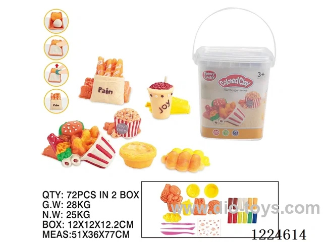 Colorful clay toys