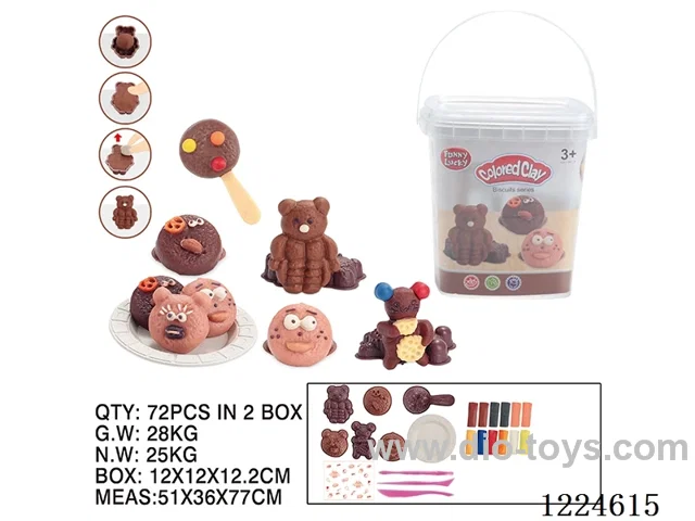 Colorful clay toys