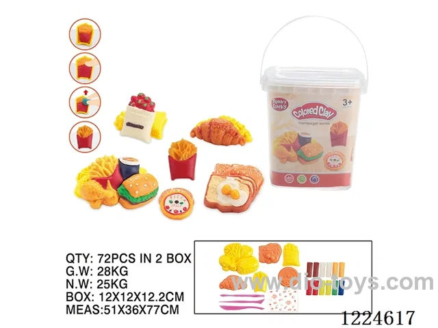 Colorful clay toys