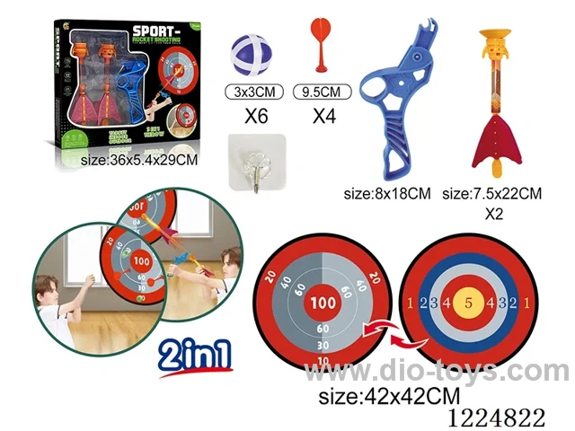 Lighted Slingshot Bullet + Throwing Double-Sided Target 3 in 1