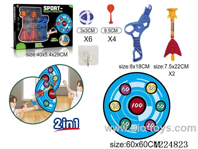 Lighted Slingshot Bullet + Throwing Double-Sided Target 3 in 1