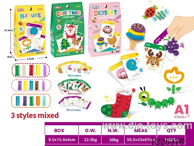 Nature/Christmas/Dessert DIY Colorful Clay Mixed Pack