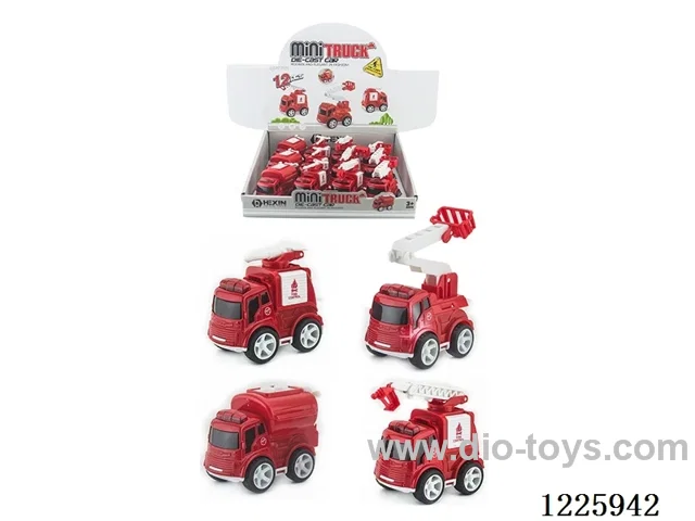 Alloy Inertia Fire Truck(12PCS)