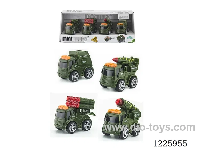 Alloy Inertia Military Vehicle(4PCS)