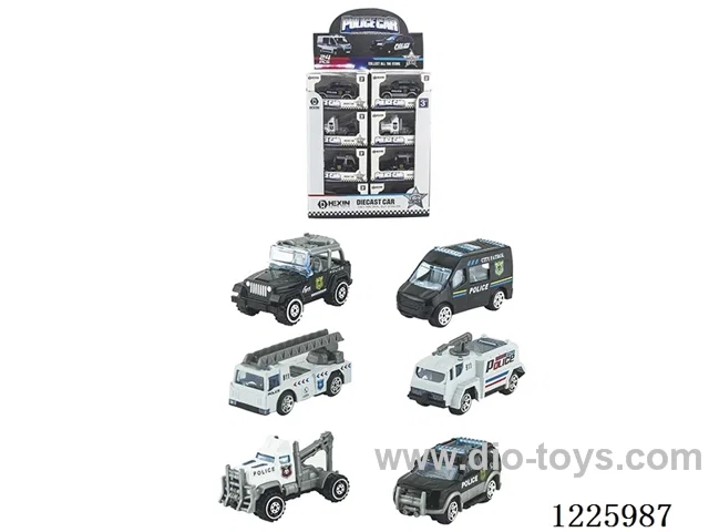 Alloy Scooter Police Vehicle (24PCS,6 mixed)