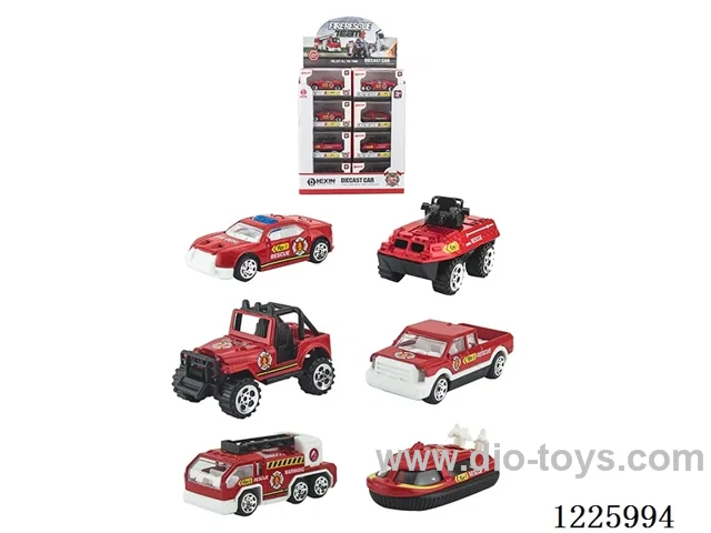 Alloy Scooter Fire Vehicle (24PCS,6 mixed)