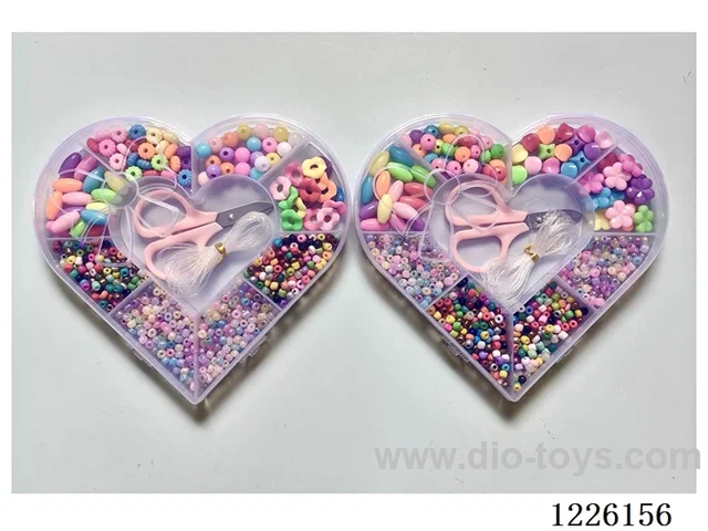 DIY Jewelry Set (4mm Rice Beads + 8mm Round Beads + Colored Beads + Scissors Wire (9 compartments))