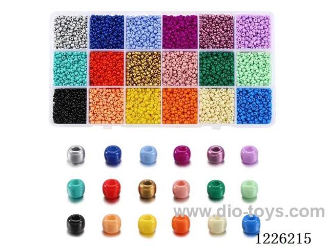DIY Jewelry Set (3mm Rice Beads + Thread (18 compartments))