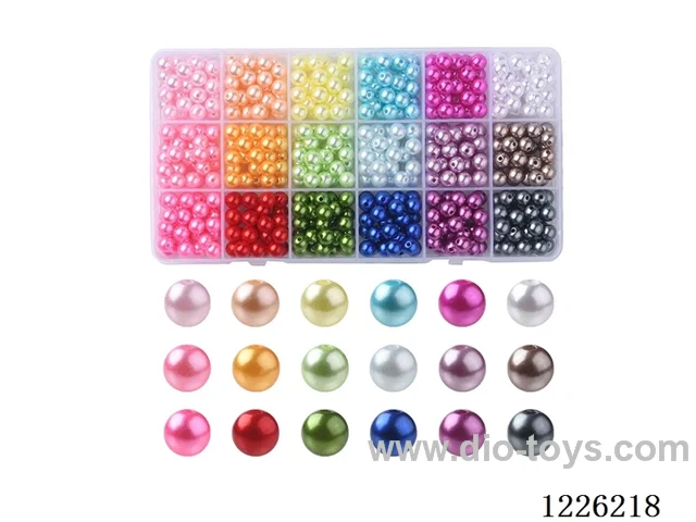 DIY Jewelry Set (8mm Pearls + Thread (18 compartments))