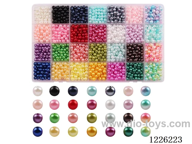 DIY Jewelry Set (6mm Pearls + Thread (28 compartments))
