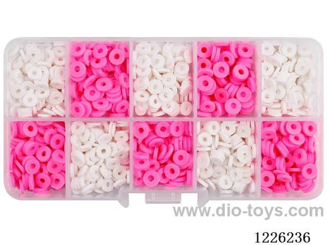 DIY Jewelry Set (Soft ceramic piece beads + thread (10 compartments))