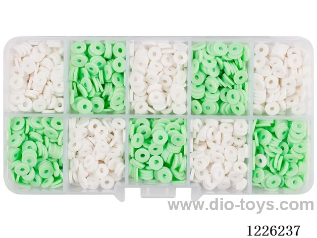 DIY Jewelry Set (Soft ceramic piece beads + thread (10 compartments))