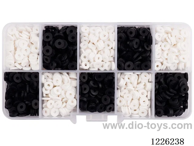 DIY Jewelry Set (Soft ceramic piece beads + thread (10 compartments))