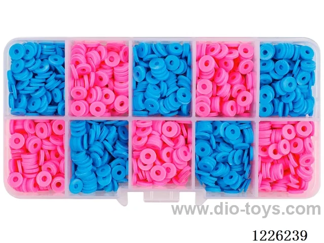 DIY Jewelry Set (Soft ceramic piece beads + thread (10 compartments))