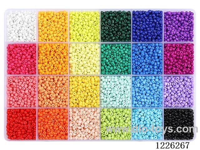 DIY Jewelry Set (3mm Rice Beads + Thread (24 compartments))