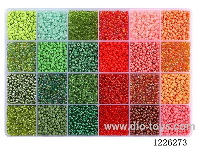 DIY Jewelry Set (3mm Rice Beads + Thread (24 compartments))