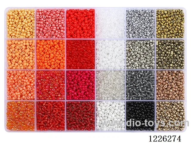 DIY Jewelry Set (3mm Rice Beads + Thread (24 compartments))