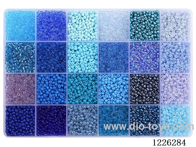 DIY Jewelry Set (3mm Rice Beads + Thread (24 compartments))