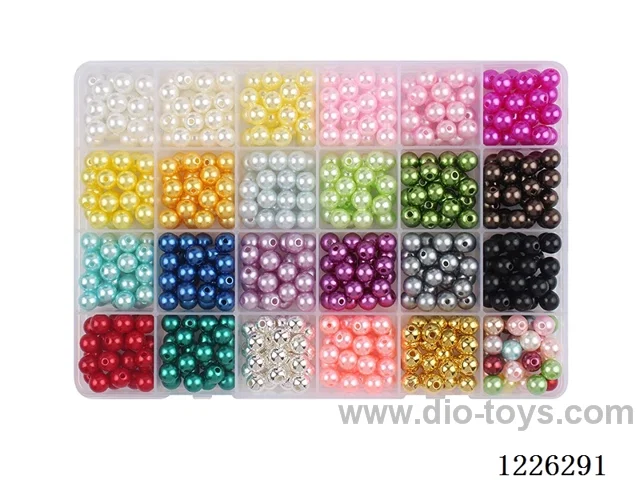 DIY Jewelry Set (8mm Pearls + Thread (24 compartments))