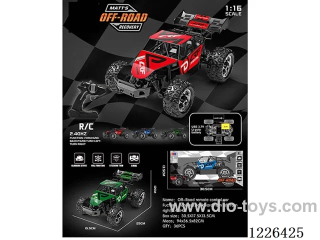 1:16 2.4G rc alloy car included battery
