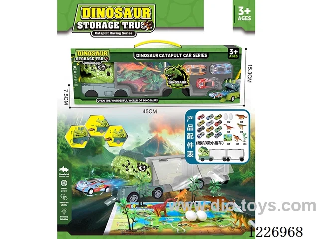 Press Eject Dinosaur Car Set