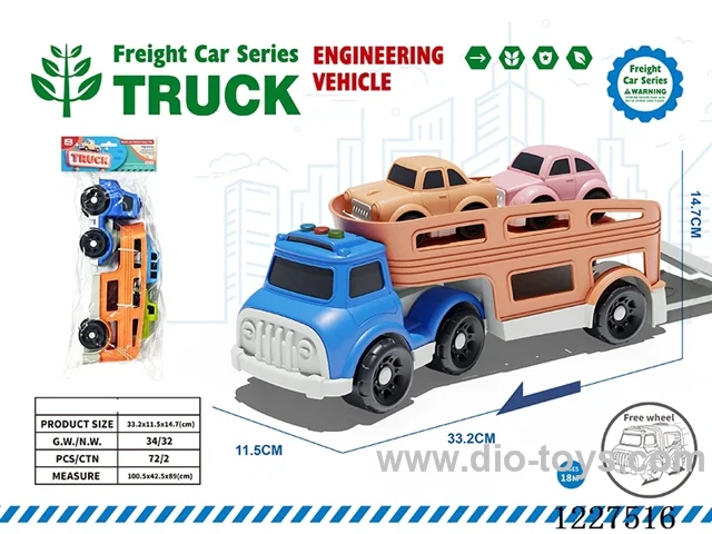free wheel trailer + 2 inertia cars