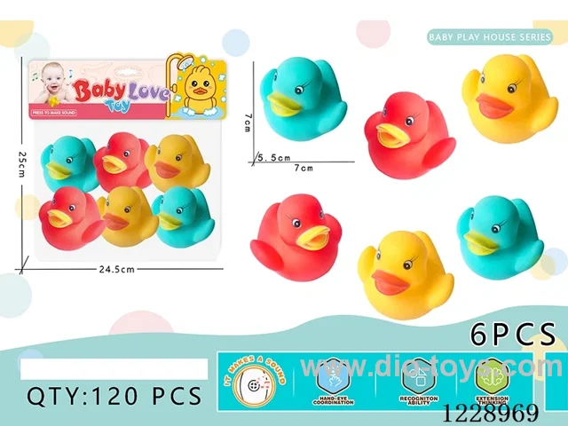 6PCS Vinyl Water Play Toys