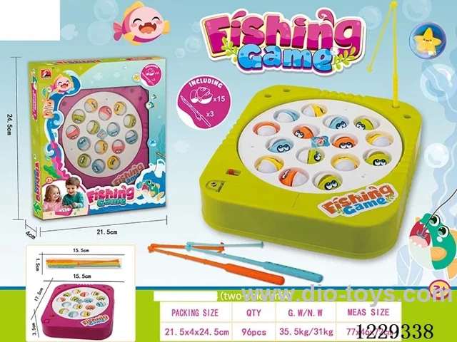 B/O fishing toys 2 colors mixed not included battery