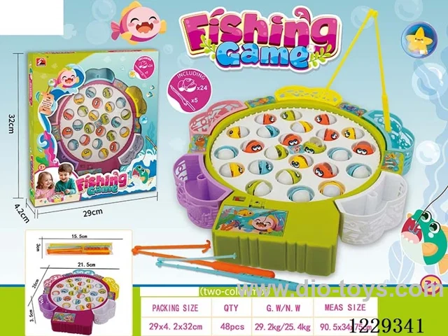 B/O fishing toys 2 colors mixed not included battery