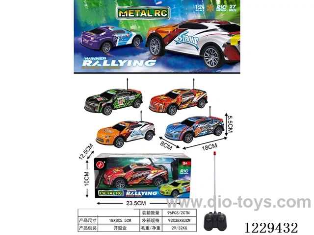 1:24 4ch 27MHZ Alloy RC Car not included battery