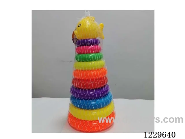 10-layer circle stacking (cartoon fish)