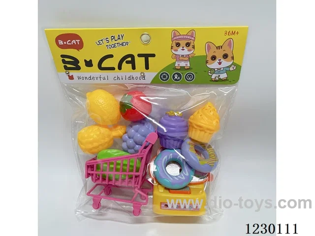 Cashier Shopping Cart Fruit Set
