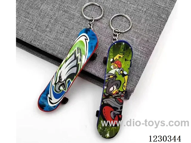 Free Wheel Finger Skateboard Key Chain