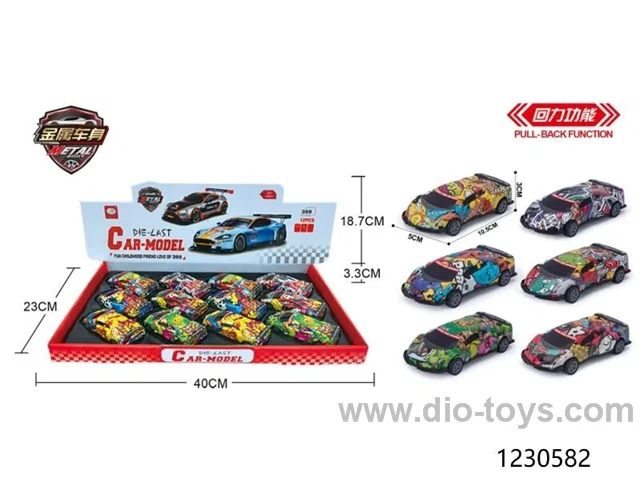 12pcs pull back car/6 asst