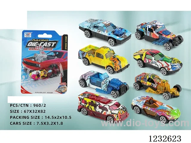 1:72 Alloy Free Wheel Car with Watermark