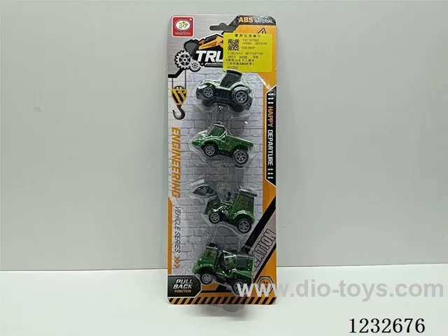 4 Types of Pull-Back Farmer Construction Vehicles (All Environmentally Friendly ABS Material)