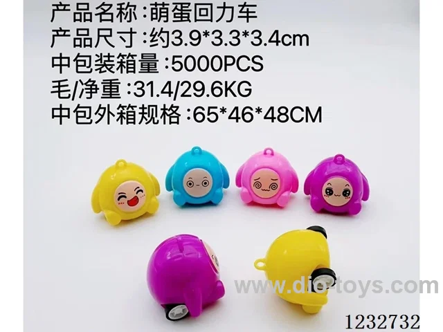 Cute egg pull-back car
