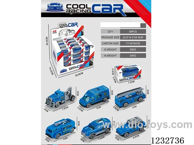 Police series small car 48PCS