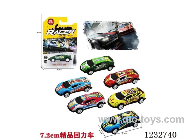 7.2CM pull-back tin car