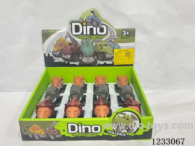 Animal Pull-Back Cars (12 pcs)