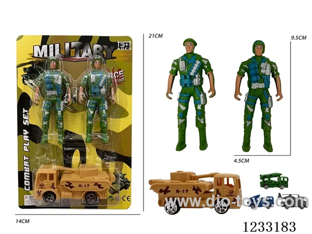 Green Soldier with Military Vehicle (2 PCS)